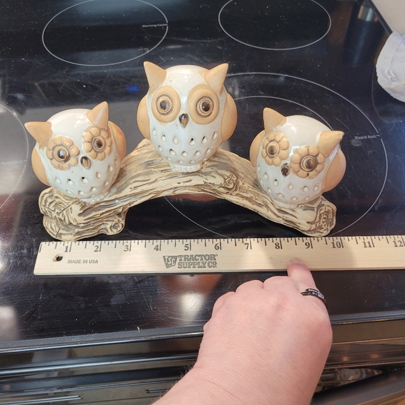 Ceramic Owls on a Branch - Picture 15 of 15